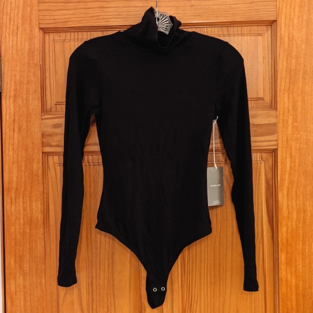 NWT Everlane Black Turtleneck Bodysuit